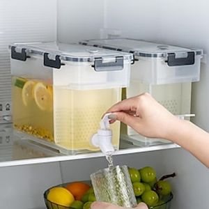 Plastic Cold Water Jug Refrigerator with Faucet 3.5L 6L Cold Water Bucket Cold Bubble Juice Bucket Large Capacity Cold Water Bucket miniinthebox