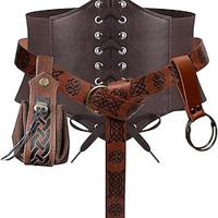 Retro Vintage Punk Gothic Medieval Steampunk Waist Belt Scabbard Belt Pouch Viking Knights Templar Men's Women's Unisex Halloween Performance Party LARP Corset Lightinthebox