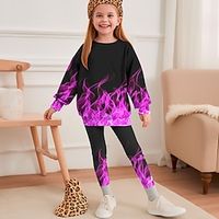 Girls' 3D Graphic Gradient Ramp Sweatshirt  Pants Long Sleeve 3D Print Fall Winter Active Fashion Daily Polyester Kids 3-12 Years Outdoor Date Vacation Regular Fit Lightinthebox - thumbnail
