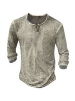 Men's Casual Comfortable Waffle Long Sleeve T-Shirt