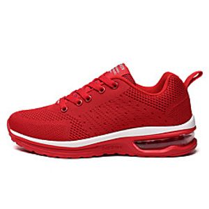 Men's Trainers Athletic Shoes Comfort Shoes Sporty Athletic Running Shoes Elastic Fabric Tissage Volant Non-slipping Red Gray Black Fall Lightinthebox