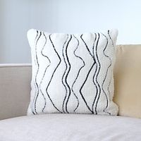 Abstract Line Soft Plush Fluffy Decorative Toss Pillows Cover 1PC Soft Square Cushion Case Pillowcase for Bedroom Livingroom Sofa Couch Chair miniinthebox - thumbnail