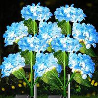 2pcs Outdoor Solar LED Waterproof Simulation Hydrangea Flower Lawn Lights Holiday Decor Garden Stump Lights for Lawn Backyard Park Walkway Decoration Lightinthebox