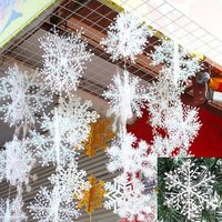 60pcs White Snowflake Christmas Tree Hanging