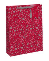 Homesmiths Christmas Silver Stars Bottle Bag