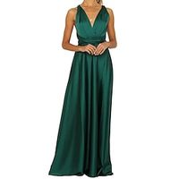Women's Party Dress Long Dress Maxi Dress Light Pink Pink Wine Sleeveless Plain Backless Deep V Elegant S M L XL XXL Lightinthebox