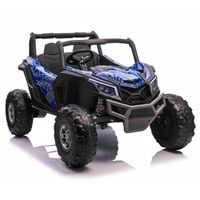 Megastar Ride On 24V Giant Goblin Electric Jeep 2 seater with Remote Control, Army Blue - XMX613-Army Blue (UAE Delivery Only)