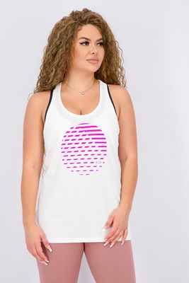 Womens Graphic Aggressor Tank Top White Womens Graphic Aggressor Tank Top White