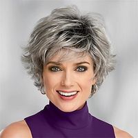 Synthetic Wig Curly With Bangs Machine Made Wig Short A1 A2 A3 A4 A5 Synthetic Hair Women's Soft Fashion Easy to Carry Blonde Silver Gray miniinthebox