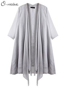 Layered Long Sleeve Irregular Cardigan