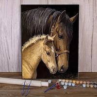 DIY Acrylic Painting Kit Horses Oil Painting By Numbers On Canvas For Adults Unique Gift Home Decor 20 16 Inch Lightinthebox