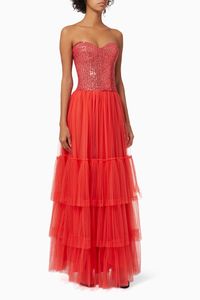 Sequin Tiered Dress in Tulle