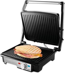 Ufesa Grill | 2200W | Non-Stick Plates | 180° Opening | Temperature Regulator | Grease Tray | Silver/Black | PR2000