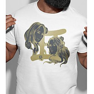 Men's Unisex Tee T shirt Hot Stamping Graphic Prints Portrait Plus Size Print Short Sleeve Casual Tops Cotton Basic Fashion Designer Big and Tall White miniinthebox