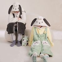 Adults' Kigurumi Pajamas Nightwear Christmas Pajamas Puppy Animal Animal Onesie Pajamas Pajamas Funny Costume Coral fleece Cosplay For Men and Women Masquerade Animal Sleepwear Cartoon miniinthebox - thumbnail