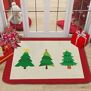 Christmas Decorations Door Mat Hallway Carpets Area Rugs Washable for Bedroom Living Room Kitchen Bathroom Anti-Slip Floor Mats miniinthebox