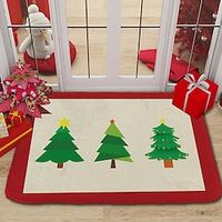 Christmas Decorations Door Mat Hallway Carpets Area Rugs Washable for Bedroom Living Room Kitchen Bathroom Anti-Slip Floor Mats miniinthebox - thumbnail