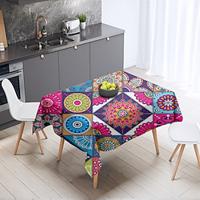 Mandala Boho Style Waterproof Tablecloth Rectangular Colorful Geometric Pattern Tablecloth Indian Ethnic Holiday Party Decoration Bohemian Round Tablecloth Home Kitchen Decoration Table Lightinthebox