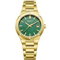 Ecstacy Women's Analog Display Watch & Stainless Steel Strap, Gold - E23509-GBGG