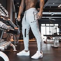 Men's Sweatpants Joggers Sports  Outdoor Gym Comfortable Drawstring Zipper Drawstring Elastic Waist Color Block Full Length Fashion Casual Activewear Black Navy Blue Stretchy Lightinthebox - thumbnail