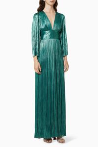 Metallic Silk Tulle Gown