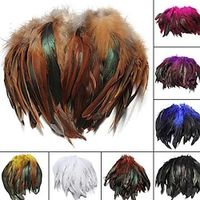 100 Pcs Dyed Purple Swimming Feather Cock Tail Hair DIY Popular Feather Jewelry Red Swimming Jewelry Accessories Male Lightinthebox - thumbnail