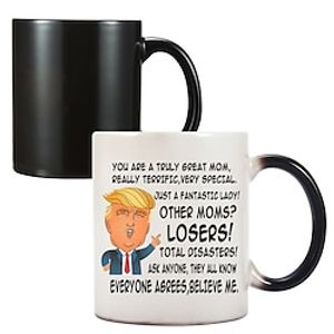 Funny Mother's Day Ceramic Coffee Mug Water Cup Trump Temperature Sensitive Color Changing Cup Water Mom Trump Lightinthebox