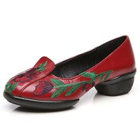 SOCOFY Retro Flat Leather Shoes