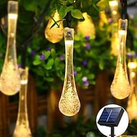 Outdoor Solar String Light Outdoor Waterproof Solar Waterdrop Fairy String Lights 7M 50LEDs Decorative Lamp Christmas Wedding Outdoor Garden Patio Lawn Decoration LED Solar Garden Light Lightinthebox - thumbnail