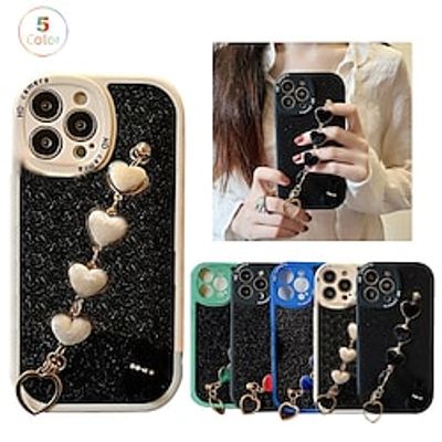 Phone Case For Apple Back Cover iPhone 14 Pro Max Plus 13 12 11 Mini X XR XS 8 7 Full Body Protective Glitter Shine Four Corners Drop Resistance Heart Glitter Shine TPU PC miniinthebox