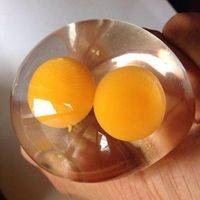 Splat Double Yolk Egg Vent Stress Reliever Toy Smash Water Ball Family Fun Squishy Toys