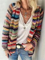 Women's Colorful Casual Woolen Cardigan