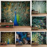 Peacock Wall Tapestry Art Decor Blanket Curtain Hanging Home Bedroom Living Room Decoration Polyester Lightinthebox - thumbnail