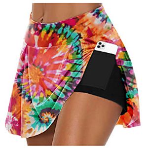 21Grams Women's High Waist Athletic Skort Running Skirt 2 in 1 Running Shorts with Built In Shorts Athletic Bottoms 2 in 1 Side Pockets Summer Fitness Gym Workout Running Training Exercise Quick Dry Lightinthebox