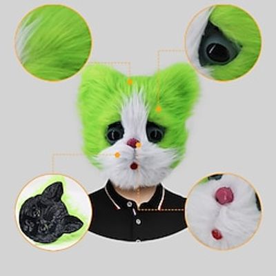 Carnival Cute Kitten Mask Full Face Headdress Makeup Ball Funny Animal Mask Halloween Party Performance Props Lightinthebox