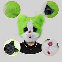 Carnival Cute Kitten Mask Full Face Headdress Makeup Ball Funny Animal Mask Halloween Party Performance Props Lightinthebox - thumbnail