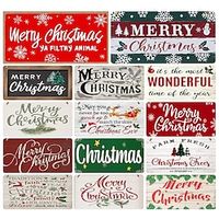 Christmas Wood Wall Sign, Wooden Pattern Plaque Sign Wall Decor Accessories, For Home Decor Room Decor Household Items Lightinthebox - thumbnail