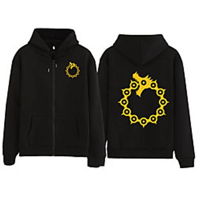 Inspired by Seven Deadly Sins Dragon's Sin Anime Cartoon 100% Polyester Print Harajuku Graphic Kawaii Hoodie For Men's / Women's / Couple's miniinthebox
