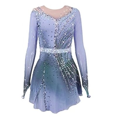 Figure Skating Dress Women's Girls' Ice Skating Dress Pink Blue Purple Stretchy Training Competition Skating Wear Thermal Warm Crystal Rhinestone Long Sleeve Ice Skating Figure Skating Lightinthebox Figure Skating Dress Women's Girls' Ice Skating Dress Pink Blue Purple Stretchy Training Competition Skating Wear Thermal Warm Crystal Rhinestone Long Sleeve Ice Skating Figure Skating Lightinthebox