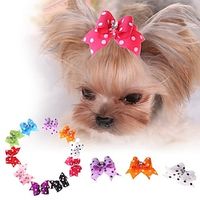 Dog Accessories Polka Dot Bow Pet Christmas Cat Accessories Pet Rubber Band Headwear Pet Hair Accessories Headflower Accessories Lightinthebox - thumbnail