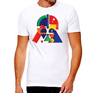 Men's Unisex Tee T shirt Hot Stamping Graphic Prints Geometry Plus Size Print Short Sleeve Casual Tops Cotton Basic Fashion Designer Big and Tall White miniinthebox
