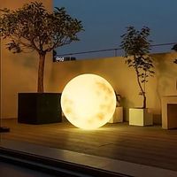 Eid Ramadan LED Moon Light USB Rechargeable Light 25cm 30cm Indoor Outdoor Home Decoration Light IP65 Waterproof For Garden Lawn Pool Party Atmosphere Round Ball Decoration Light 1pc Lightinthebox