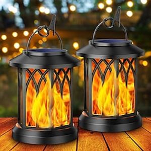 Solar LED Flame Lights Portable Lantern Outdoor Courtyard Lawn Decoration Waterproof Wall Light Solar Landscape Lamp miniinthebox