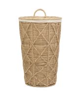 Homesmiths Large Round Paper Rope Hamper Natural Dia 40 x H62 cm