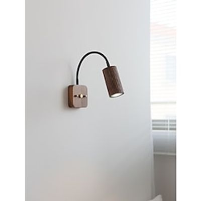 Industrial Wall Lights, Simple Modern Light, Geometric Semicircle Bedside Lamp, Metal Wrought Iron LED Wooden Wall Light for Living Room, Bedroom, Restaurant Lightinthebox