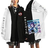Inspired by Demon Slayer: Kimetsu no Yaiba Kochou Shinobu Tomioka Giyuu Hoodie Anime 100% Polyester Anime Classic Street Style Outerwear For Men's / Women's / Couple's miniinthebox - thumbnail