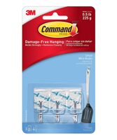 Command 3Pack Clear Wire Hook