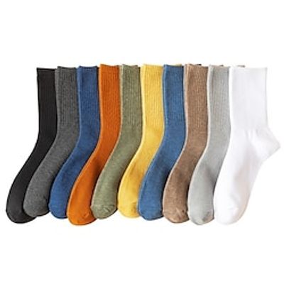Men's Crew Socks Sports  Outdoor Daily Holiday Polyester Cotton 3 Pairs Lightinthebox