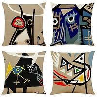 Abstract Double Side Cushion Cover 4PC Soft Decorative Square Throw Pillow Cover Cushion Case Pillowcase for Bedroom Livingroom Superior Quality Machine Washable Indoor Cushion for Sofa Couch Bed Chair miniinthebox Abstract Double Side Cushion Cover 4PC Soft Decorative Square Throw Pillow Cover Cushion Case Pillowcase for Bedroom Livingroom Superior Quality Machine Washable Indoor Cushion for Sofa Couch Bed Chair miniinthebox