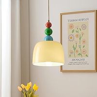 Modern Glass Pendant Light Minimalist LED Beige Cream Style Interior Decorative Dining Room Study Bedside Illumination Fixtures 110-240V Lightinthebox - thumbnail